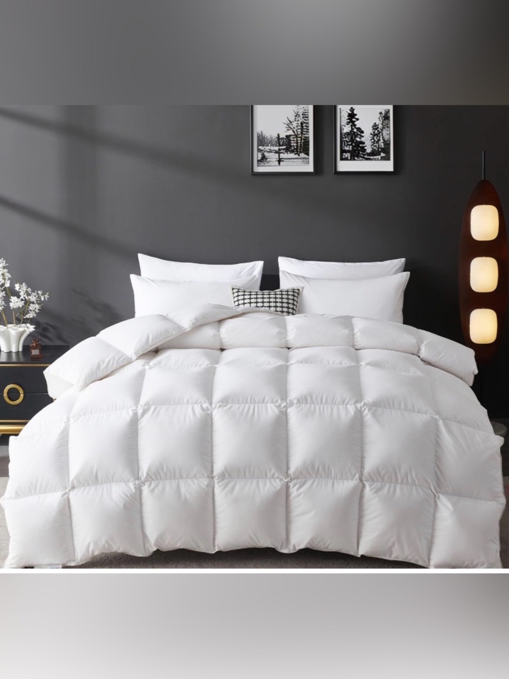 NIB - L Lovsoul - Luxurious White Down Alternative Comforter - Hotel Soft